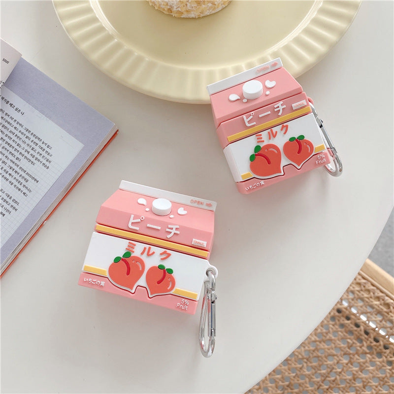Compatible with Apple, Peach Drink Air pods Pro iPhone Bluetooth Wireless earphone Case Compatible with Apple, Peach Drink Air pods Pro iPhone Bluetooth Wireless earphone Case